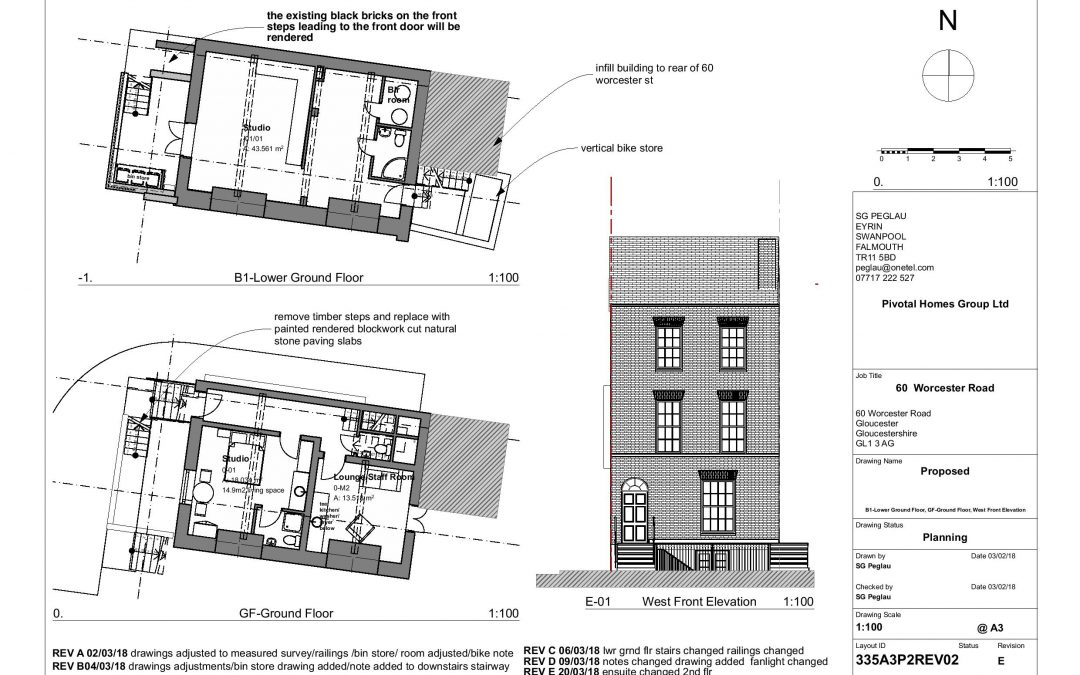 Planning Permission & Listed Building Consent for six studio flats for vulnerable adults in Gloucester