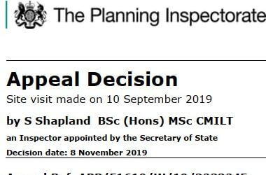 Successful Appeal and Award of Costs